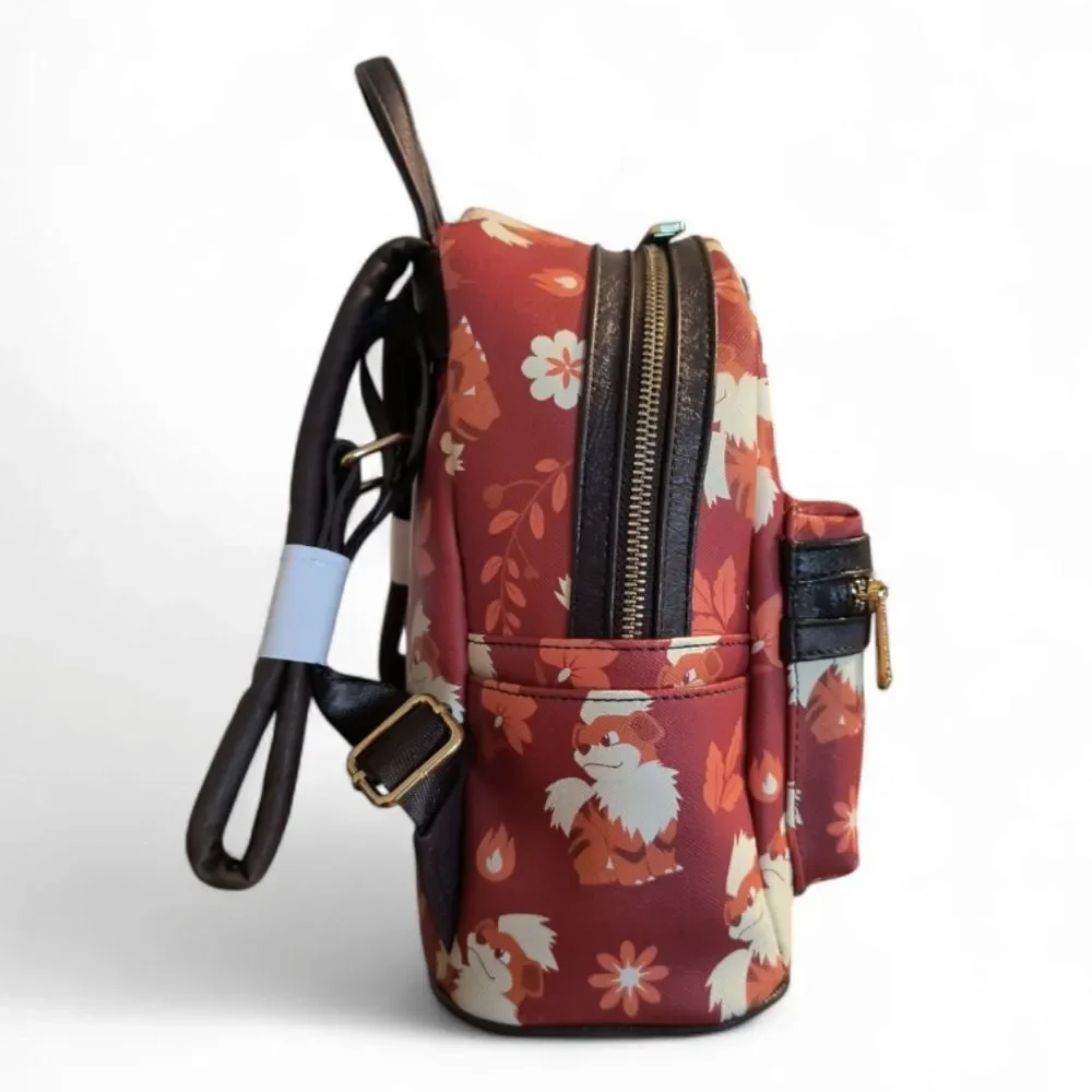 Loungefly Pokémon Growlithe Floral Allover Print Mini Backpack